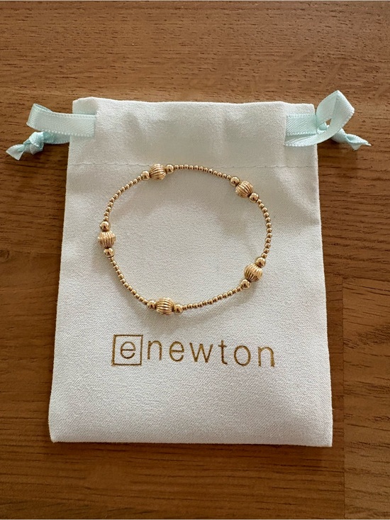 enewton Jewelry - Enewton Gold Beaded Stretch Bracelet - Delicate Gold Accent